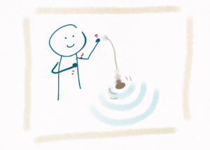 We see a happy person using their considerable strength to throw a stone in the water and create an impact with that in the water.